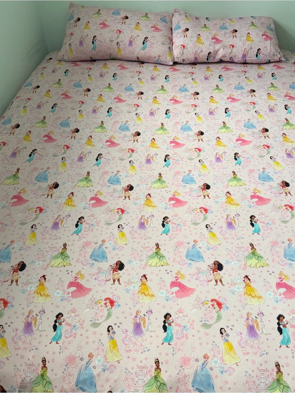 LS princess garden Bamboo Custom Queen fitted Sheets with 2 standard pillowcases